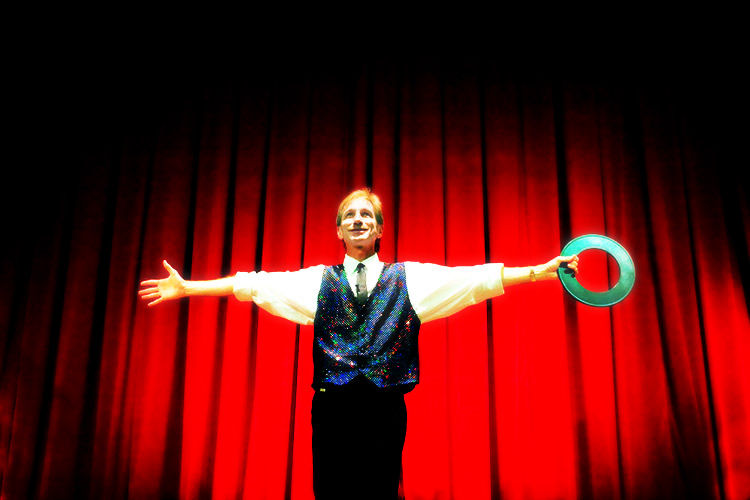 Magician Rodney Kelley with color changing rings